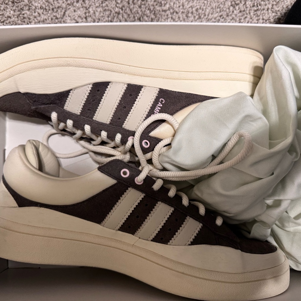 Adidas Bad Bunny Campus Sneakers - Brown and White